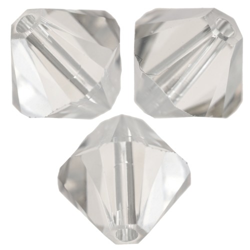 Swarovski crystal spinning tops 5328 8 mm - Crystal Silver Shade x6