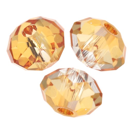 Round flattened bead Swarovski 5040 6 mm - Dark Orange x1
