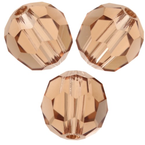 Round beads Swarovski 5000 6 mm - ReCreated Light Smoked Topaz x6