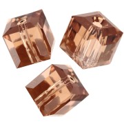 Swarovski 5601 4 mm cubes - Reinvented Light Smoked Topaz x8
