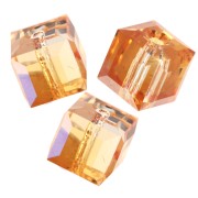 Swarovski 5601 4 mm cubes - Dark Orange x8