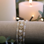 Swarovski 3 mm White Opal rhinestones to stick x36