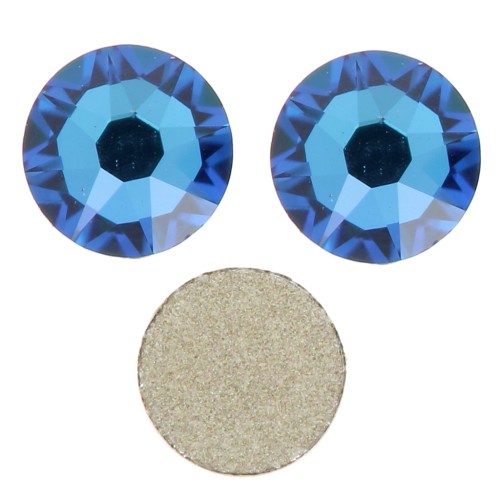 3mm Swarovski STICK-ON RHINESTONES - Crystal Bermuda Blue x36