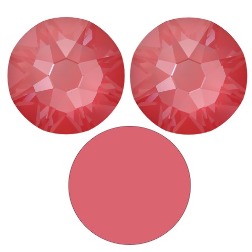 3 mm Swarovski crystal glue-on rhinestones - Crystal Poppy Red Ignite x36