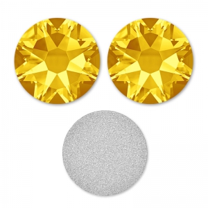 Swarovski crystal 4 mm Light Topaz rhinestones to stick x36