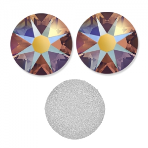 Swarovski 2088 4 mm Topaz Shimmer rhinestones to stick x36