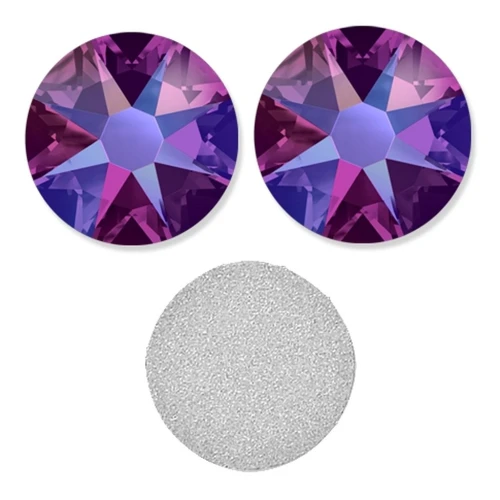 Swarovski crystal glue-on rhinestones 2088 6 mm Fuchsia Shimmer x10