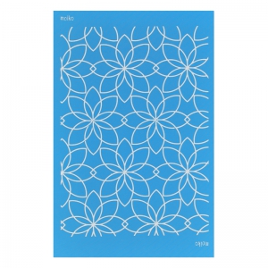 Silk Screen Moiko 74x105 mm- Motif rosaces 3.14