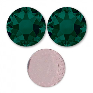 Swarovski Hotfix Rhinestones 3mm Emerald x36