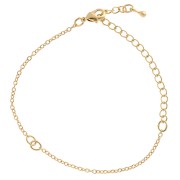 Fine Forçat mesh bracelet for 19.5 cm spacer - Gilded with fine gold x1