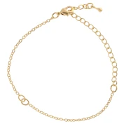 Fine Forçat mesh bracelet for 19.5 cm spacer - Gilded with fine gold x1