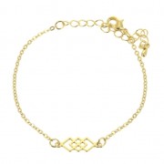 Fine Forçat mesh bracelet for 19.5 cm spacer - Gilded with fine gold x1