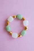 Irregular baroque bead 13x10.5 mm - Gilded with fine gold x1