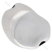 Irregular baroque bead - Aged fine silver veneer x1