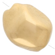 Irregular baroque bead 12x9 mm - Gilded with fine gold x1