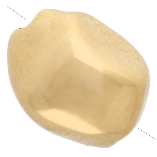 Irregular baroque bead 12x9 mm - Gilded with fine gold x1