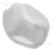 Irregular baroque bead 12x9 mm - Aged fine silver veneer x1