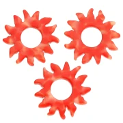 22 mm Acetate Sun Pendant - Blood Orange Marble x1