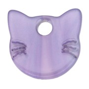 Lilac - Cat head charm 14.5x15.5 mm in acetate - Lilac iridescent x1 Cat head charm 14.5x15.5 mm in acetate - Lilac iridescent x1