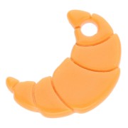 17x12.5 mm acetate crescent charm - Light brown x1|raw }}