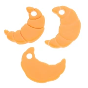17x12.5 mm acetate crescent charm - Light brown x1
