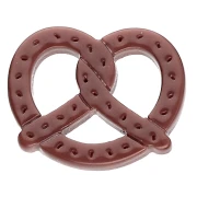 Acetate pretzel charm 12x15 mm - Dark brown x1