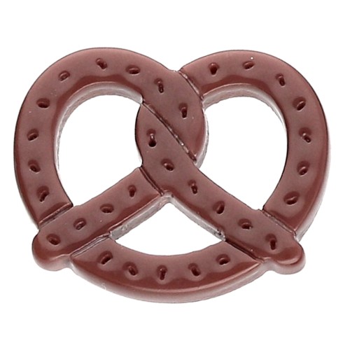 Acetate pretzel charm 12x15 mm - Dark brown x1