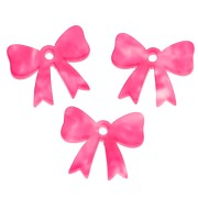 16.5x20 mm Acetate Knot Pendant - Fluorescent Pink Marble x1