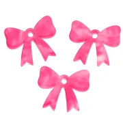 16.5x20 mm Acetate Knot Pendant - Fluorescent Pink Marble x1