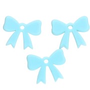 16.5x20 mm knot pendant in opaque acrylic - Sky blue x1