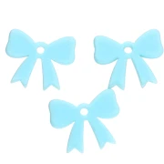 16.5x20 mm knot pendant in opaque acrylic - Sky blue x1