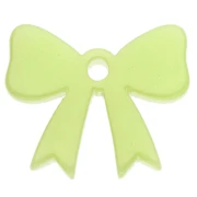 16.5x20 mm knot pendant in opaque acrylic - Apple green x1