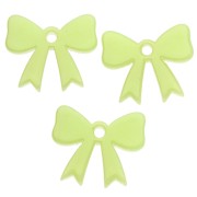 16.5x20 mm knot pendant in opaque acrylic - Apple green x1