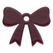 16.5x20 mm knot pendant in opaque acrylic - Lie de vin x1