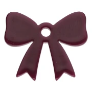 16.5x20 mm knot pendant in opaque acrylic - Lie de vin x1