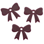 16.5x20 mm knot pendant in opaque acrylic - Lie de vin x1