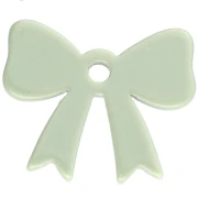 16.5x20 mm Opaque Acrylic Knot Pendant - Sage Green x1