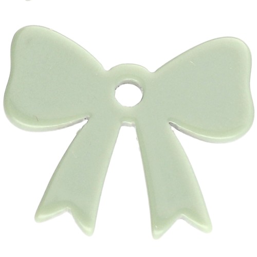 16.5x20 mm Opaque Acrylic Knot Pendant - Sage Green x1