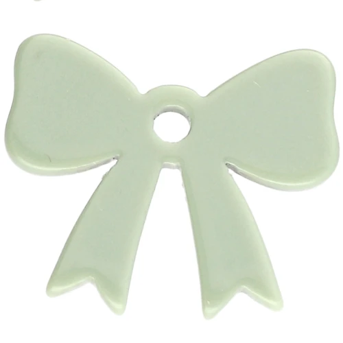 16.5x20 mm Opaque Acrylic Knot Pendant - Sage Green x1