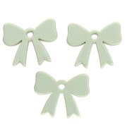 16.5x20 mm Opaque Acrylic Knot Pendant - Sage Green x1