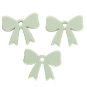 16.5x20 mm Opaque Acrylic Knot Pendant - Sage Green x1