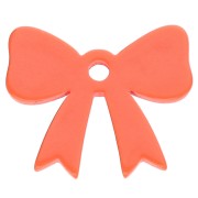 Orange - 16.5x20 mm knot pendant in opaque acrylic - Orange x1 16.5x20 mm knot pendant in opaque acrylic - Orange x1