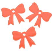 16.5x20 mm knot pendant in opaque acrylic - Orange x1