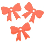 16.5x20 mm knot pendant in opaque acrylic - Orange x1