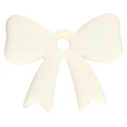 16.5x20 mm knot pendant in opaque acrylic - Ivory x1