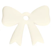 16.5x20 mm knot pendant in opaque acrylic - Ivory x1