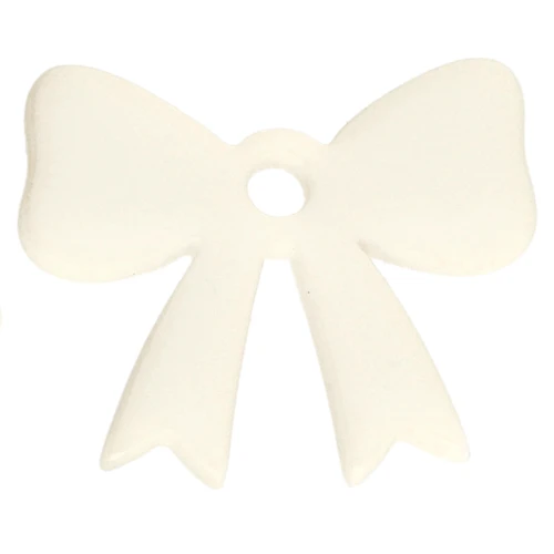 16.5x20 mm knot pendant in opaque acrylic - Ivory x1