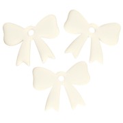 16.5x20 mm knot pendant in opaque acrylic - Ivory x1