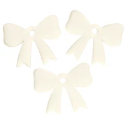 16.5x20 mm knot pendant in opaque acrylic - Ivory x1