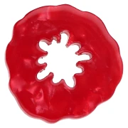 19 mm acetate poppy pendant - Marbled red x1
